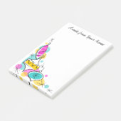 Retro Tree Baubles Corner Tekst verticaal Post-it® Notes (Schuin)