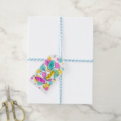 Retro Tree Baubles kerstcadeautjes labels Cadeaulabel (Met Touw)