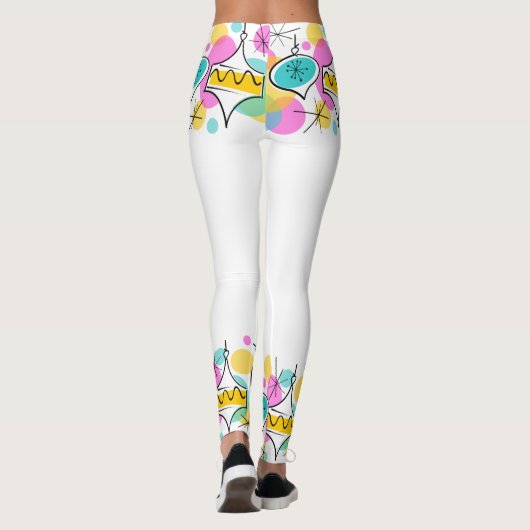 Retro Tree Baubles Line-leggings Leggings (Achterkant)