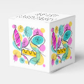 Retro Tree Baubles Merry Kerstklassiek Bedankdoosjes (Voorkant Zijde)