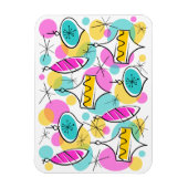 Retro Tree Baubles Multi Flexnet Magneet (Verticaal)
