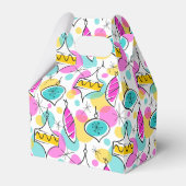 Retro Tree Baubles Multi-gunstige box Bedankdoosjes (Voorkant Zijde)