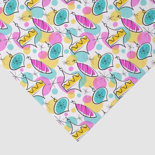 Retro Tree Baubles Multitissuepapier Tissuepapier (Detail)