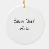 Retro Tree Baubles ornament rond (Achterkant)