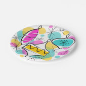 Retro Tree Baubles papieren borden Papieren Bordje (Gekanteld)