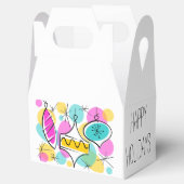 Retro Tree Baubles Prettige feestdagen Bedankdoosjes (Geopend)