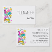 Retro Tree Baubles Side visitekaartje (Voorkant / Achterkant)