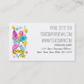 Retro Tree Baubles Side visitekaartje (Achterkant)