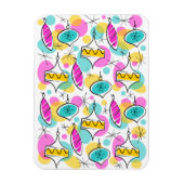 Retro Tree Baubles Verticale flexibele magneet (Verticaal)