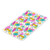 Retro Tree Baubles Verticale flexibele magneet (Linkerzijde)