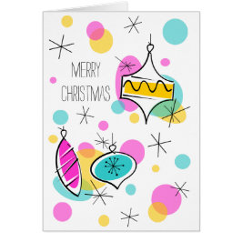 Retro Tree Baubles - Verticale kersttekst