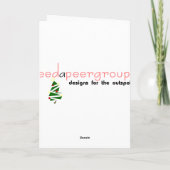 RETRO TREE CHRISTMAS WENSKAART FEESTDAGEN KAART (Achterkant)