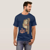 Retro Tree Hugger Tree Frog T-shirt (Voorkant volledig)