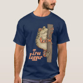 Retro Tree Hugger Tree Frog T-shirt (Voorkant)