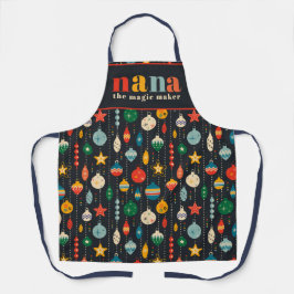 Retro Tree Speelgoed Ornamenten Nana Kerstkeuken Schort