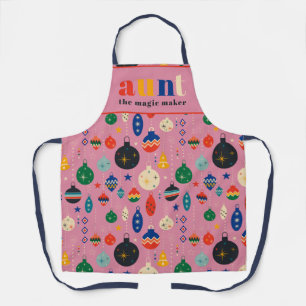 Retro Tree Speelgoed Ornamenten Tante Kerstkeuken Schort