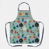 Retro Tree Speelgoed Ornamenten Tante Kerstkeuken Schort (Voorkant)