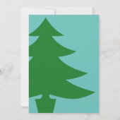 Retro Tree Trimming Holiday Party Uitnodiging (Achterkant)