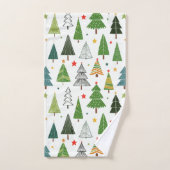 Retro Trees Bad Handdoek (Handdoek)