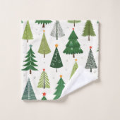 Retro Trees Bad Handdoek (Wasdoekje)