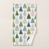 Retro Trees Bad Handdoek (Handdoek)