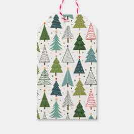 Retro Trees Cadeaulabel