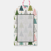 Retro Trees Cadeaulabel (Achterkant)