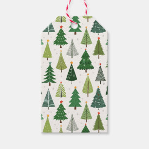 Retro Trees Cadeaulabel