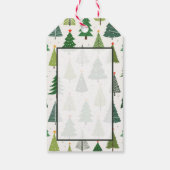 Retro Trees Cadeaulabel (Achterkant)