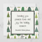 Retro Trees Feestdagenkaart (Achterkant)