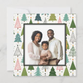 Retro Trees Feestdagenkaart (Voorkant)