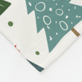 Retro Trees Fleece Deken (Hoek)