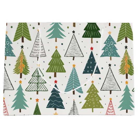 Retro Trees Groot Cadeauzakje (Voorkant)