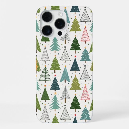 Retro Trees iPhone Hoesje (Achterkant)