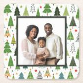 Retro Trees Kartonnen Onderzetters (Voorkant)