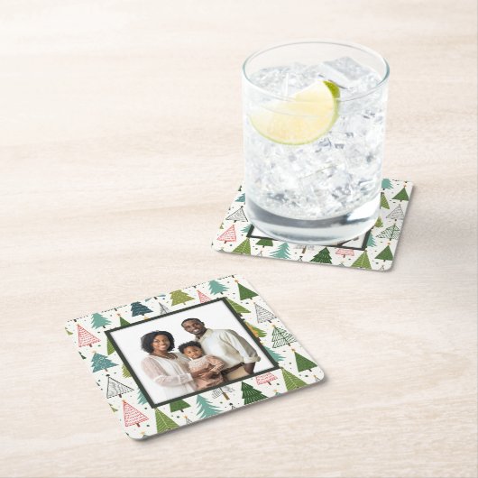 Retro Trees Kartonnen Onderzetters (Insitu)