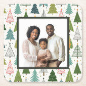 Retro Trees Kartonnen Onderzetters (Voorkant)