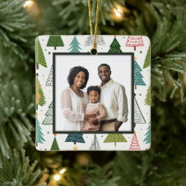 Retro Trees Keramisch Ornament