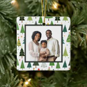 Retro Trees Keramisch Ornament