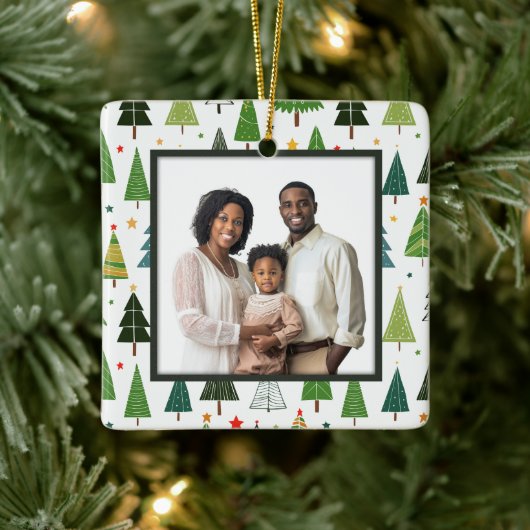 Retro Trees Keramisch Ornament (Boom)