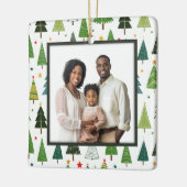 Retro Trees Keramisch Ornament (Links)