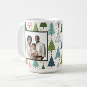 Retro Trees Koffiemok (Voorkant links)