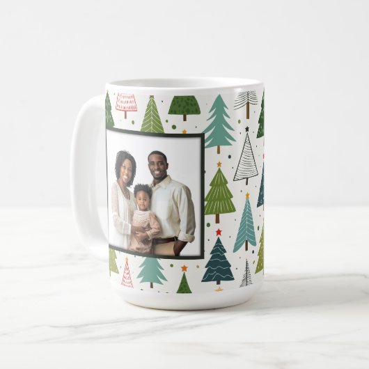 Retro Trees Koffiemok (Voorkant links)