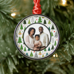 Retro Trees Metalen Ornament