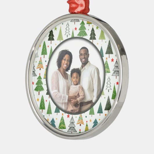 Retro Trees Metalen Ornament (Links)