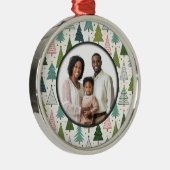 Retro Trees Metalen Ornament (Rechts)