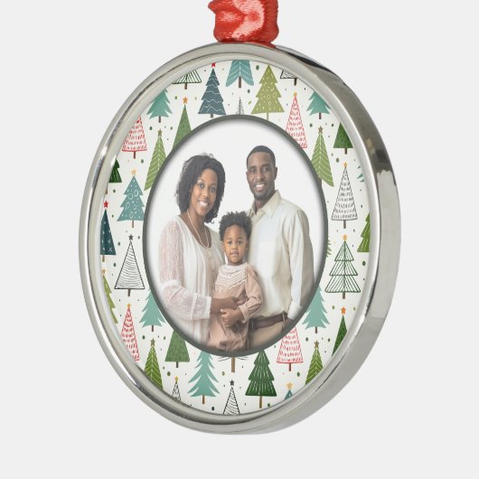 Retro Trees Metalen Ornament (Links)