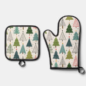 Retro Trees Ovenwant & Pannenlap Set (Voorkant)