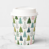 Retro Trees Papieren Bekers (Links)