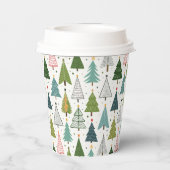 Retro Trees Papieren Bekers (Achterkant)